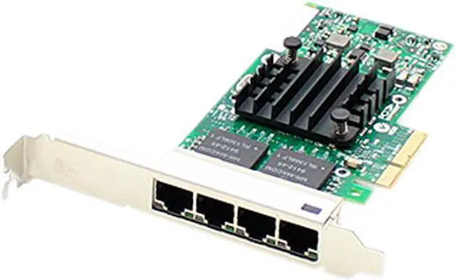 Main image of AddOn Intel E1G44HT Comparable 10/100/1000Mbs Quad Open RJ-45 Port 100m PCIe x4 Network Interface Card