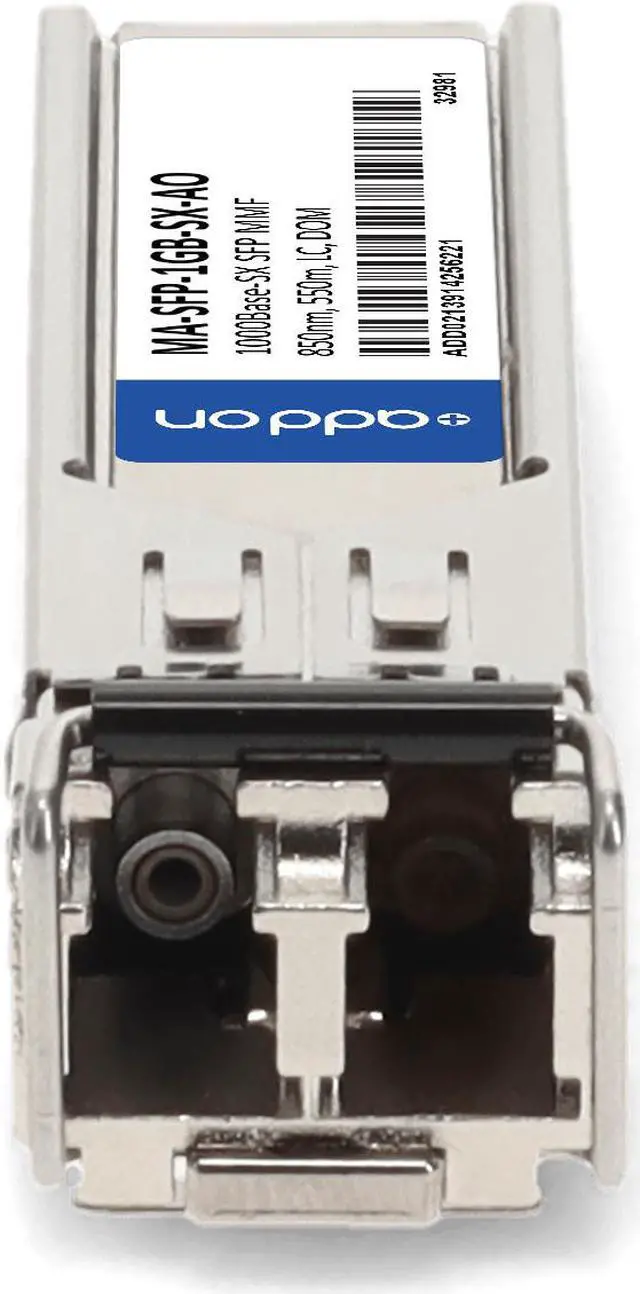 Alt view image 8 of 8 - Cisco Meraki® MA-SFP-1GB-SX Compatible TAA 1000Base-SX SFP Transceiver (MMF, 850nm, 550m, LC, DOM)