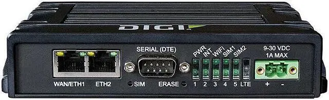 Alt view image 3 of 3 - Digi International IX20-00N4 IX20 - LTE, North America, CAT-4, 3G fallback, Dual Ethernet, RS-232, No Accessories