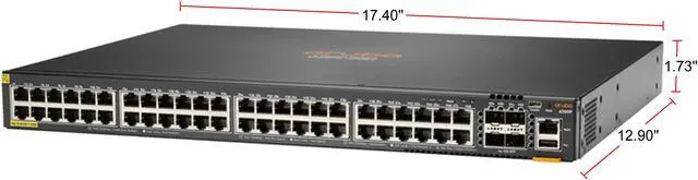 Alt view image 2 of 4 - HPE JL727A#ABA Aruba 6200F 48G Class4 PoE 4SFP+ 370W Switch