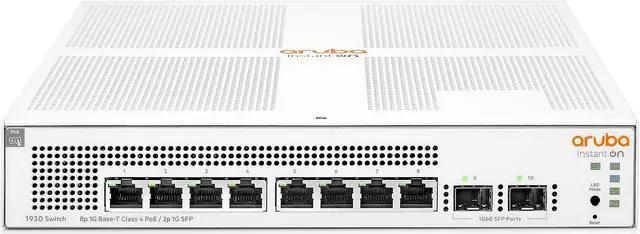 Alt view image 2 of 3 - HPE Networking Instant On Switch 8p Gigabit CL4 PoE 2p SFP 124W 1930 (JL681A#ABA)