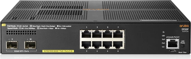 Main image of HPE Aruba 2930F JL692A#ABA 8G PoE+ 2SFP+ TAA-compliant Switch