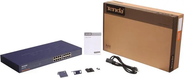 Alt view image 5 of 5 - Tenda TEG1016G Unmanaged 16-Port Gigabit Ethernet Switch