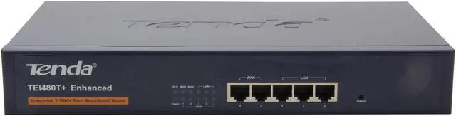 Alt view image 2 of 5 - Tenda TEI480T+ Enterprise Broadband Router 2 x 10/100Mbps WAN Ports 3 x 10/100Mbps LAN Ports