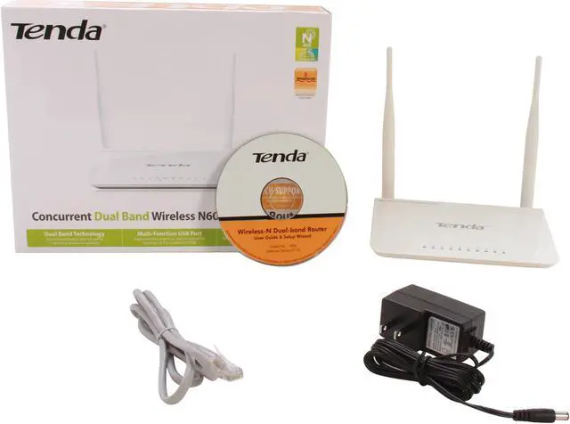 Alt view image 6 of 6 - Tenda N600 Concurrent Dual Band Wireless N Gigabit Router