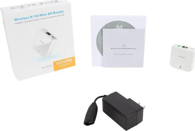 Alt view image 4 of 4 - Tenda A6 Wireless Mini AP/Router IEEE 802.3/3u, IEEE 802.11b/g/n