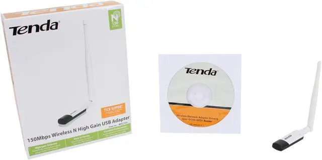 Alt view image 6 of 6 - Tenda W311U+ Wireless N High Power Adapter IEEE 802.11b/g/n USB 2.0 Up to 150Mbps Wireless Data Rates