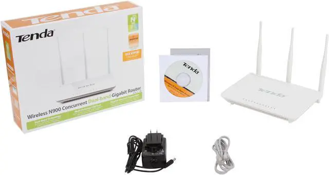 Alt view image 5 of 5 - Tenda N80 Concurrent Dual Band Wireless N900 Gigabit Router IEEE 802.3/3u/3ab, IEEE 802.11a/b/g, IEEE802.11n