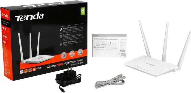 Alt view image 5 of 5 - Tenda FH304 Wireless N300 High Power Router, Access Point, Universal Reapter, WISP, WDS Bridge Mode