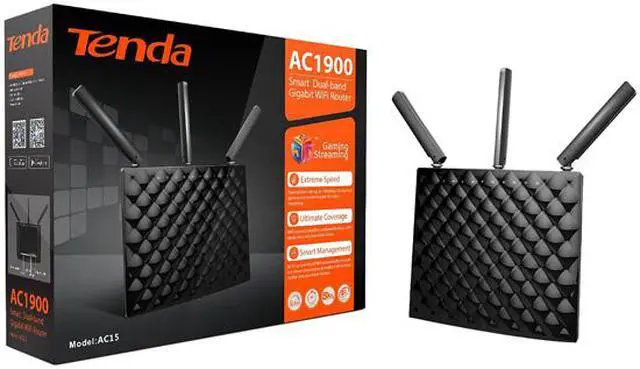 Alt view image 5 of 5 - Tenda AC15 Smart Dual-band Gigabit Wireless Router IEEE 802.11ac/a/n 5 GHz, IEEE 802.11b/g/n 2.4 GHz