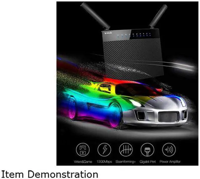 Alt view image 7 of 7 - Tenda AC 9 AC1200 Dual-Band Gigabit Wi-Fi Router