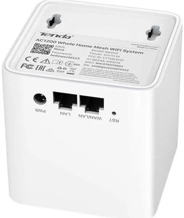 Alt view image 2 of 5 - Tenda Nova MW5(2-Pack) Wall-Plug Whole Home Mesh WiFi System, Coverage up to 2,500 sq. ft, Plug and Play, Router/WiFi Extender Replacement, Gigabit Connection to Your Cable Modem