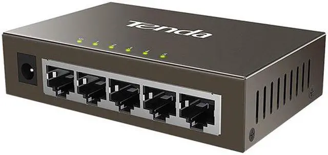 Alt view image 3 of 5 - Tenda TEG1005D 5-Port Gigabit Desktop Switch