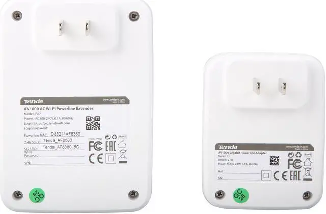 Alt view image 4 of 7 - Tenda PH10 AV1000 Gigabit Powerline Adapter Kit