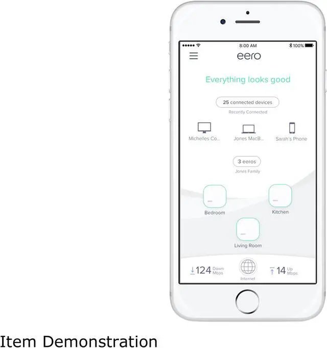 Alt view image 5 of 7 - eero Home Wi-Fi System (1 eero + 1 eero Beacon), 2nd Generation