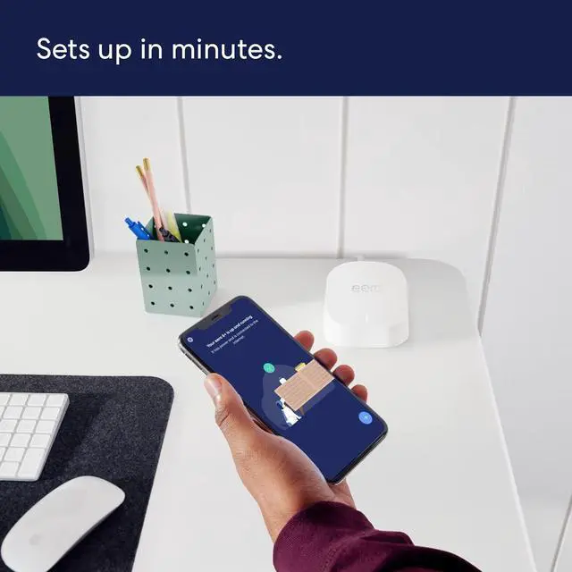 Alt view image 5 of 7 - Certified Refurbished Eero 6+ mesh Wi-Fi router