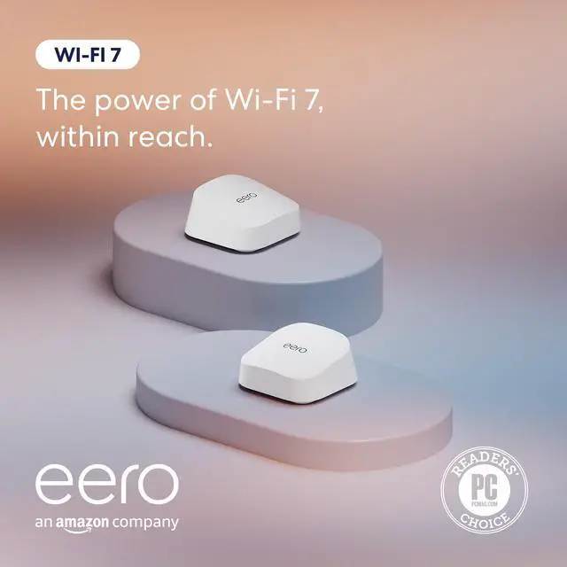 Alt view image 2 of 6 - EERO 7, Dual-Band mesh Wi-Fi 7 Router, Pack of 2