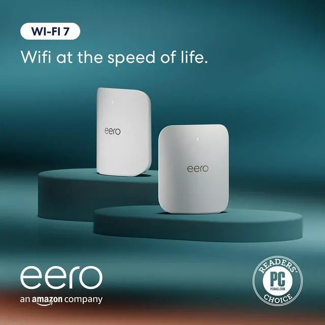 Alt view image 2 of 6 - EERO Pro 7, Tri-Band mesh Wi-Fi 7 Router, Pack of 2