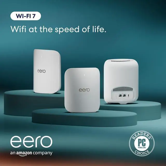 Alt view image 2 of 6 - EERO Pro 7, Tri-Band mesh Wi-Fi 7 Router, Pack of 3