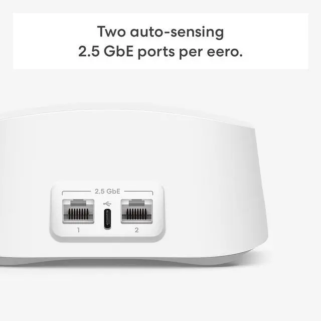 Alt view image 3 of 6 - EERO 7, Dual-Band mesh Wi-Fi 7 Router, Pack of 3