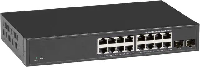 Main image of Black Box LGB2118A-R2 Smart LGB2000 Series Web Smart Gigabit Ethernet Switch - (16) RJ45, (2) SFP