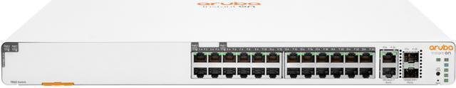 Aruba Instant On 1960 24-Port Gb 20-Port Class 4 PoE | 4-Port Class 6 PoE  Smart Switch (370W) - 24x 1G | 2X SFP+ | 2X 10GBase-T (JL807A#ABA)