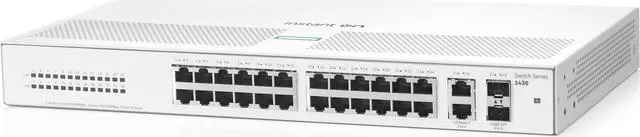 Main image of HPE Networking Instant On Switch 26p Gigabit 2p SFP 1430 (R8R50A#ABA)
