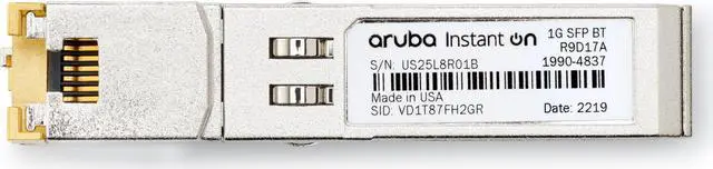 Alt view image 3 of 3 - HPE Networking Instant On 1G SFP RJ45 100m Cat5e Transceiver (R9D17A)