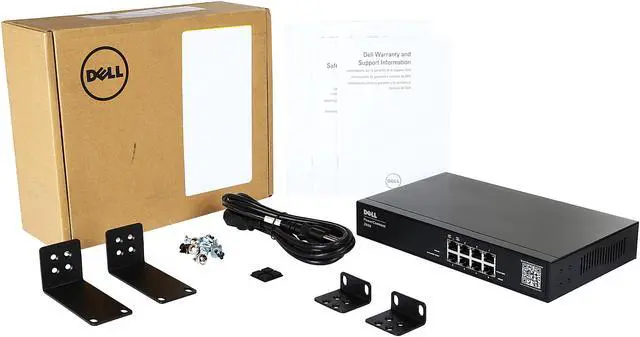 Alt view image 7 of 6 - Dell PowerConnect 2808 8 Port 10/100/1000 Mbps Smart Switch