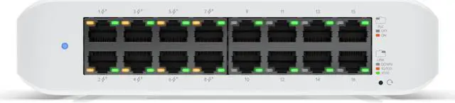 Alt view image 2 of 4 - Ubiquiti Lite 16 PoE, 16-port Layer 2 PoE Switch ((USW-Lite-16-POE (45W))