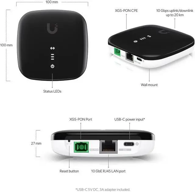 Alt view image 2 of 2 - Ubiquiti UISP Fiber XGS PON CPE UISP-FIBER-XGS