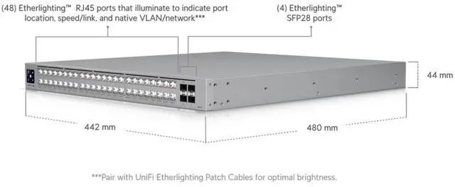 Alt view image 7 of 9 - Ubiquiti Networks Pro XG 48 PoE, Professional-grade 48-port Layer 3 PoE+++ switch (USW-Pro-XG-48-PoE (1080W))