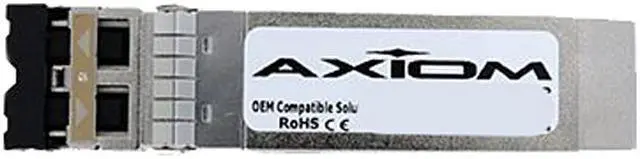 Main image of Axiom SFP+ Transceiver Modules are certified 100% compliant in all OEM applications. They are pre-configured with an application specific code to meet the requirement set forth by the router and switch OEMs. Axiom compatible transceivers pe