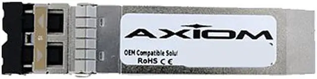 Main image of Axiom SFP+ Transceiver Modules are certified 100% compliant in all OEM applications. They are pre-configured with an application specific code to meet the requirement set forth by the router and switch OEMs. Axiom compatible transceivers pe
