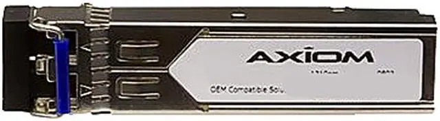 Main image of Axiom SFP Transceiver Modules are certified 100% compliant in all OEM applications. They are pre-configured with an application specific code to meet the requirement set forth by the router and switch OEMs. Axiom compatible transceivers per