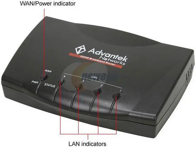 Alt view image 2 of 7 - Advantek ABR-241 Router 1 x 10/100Mbps WAN Ports 4 x 10/100Mbps LAN Ports