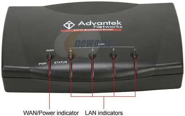 Alt view image 3 of 7 - Advantek ABR-241 Router 1 x 10/100Mbps WAN Ports 4 x 10/100Mbps LAN Ports