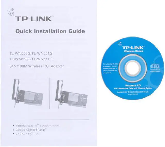 Alt view image 5 of 6 - TP-Link TL-WN550G eXtended Range Wireless Adapter IEEE 802.11b/g 32bit PCI2.2 Up to 54Mbps Wireless Data Rates