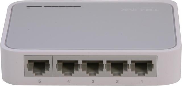 Alt view image 6 of 7 - TP-Link 5 Port 10/100 Mbps Fast Ethernet Switch | Desktop Ethernet Splitter | Ethernet Hub | Plug & Play | Fanless Quiet | Desktop Design | Green Technology | Unmanaged (TL-SF1005D), White