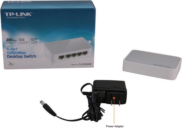 Alt view image 8 of 7 - TP-Link 5 Port 10/100 Mbps Fast Ethernet Switch | Desktop Ethernet Splitter | Ethernet Hub | Plug & Play | Fanless Quiet | Desktop Design | Green Technology | Unmanaged (TL-SF1005D), White