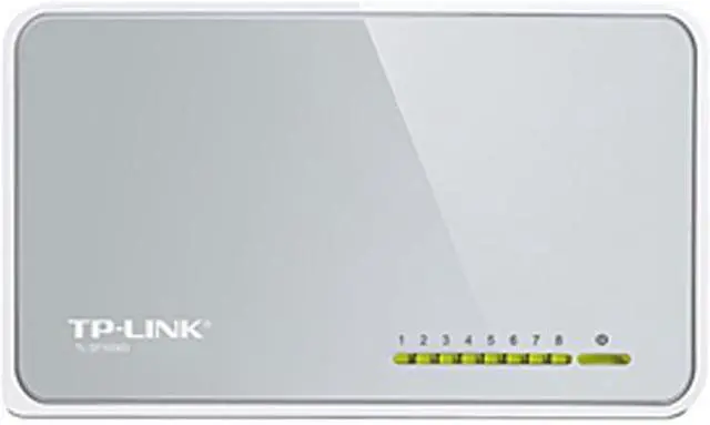 Alt view image 4 of 4 - TP-Link 8 Port 10/100Mbps Fast Ethernet Switch | Desktop Ethernet Splitter | Ethernet Hub | Plug and Play | Fanless Quiet | Desktop Design | Green Technology | Unmanaged (TL-SF1008D)
