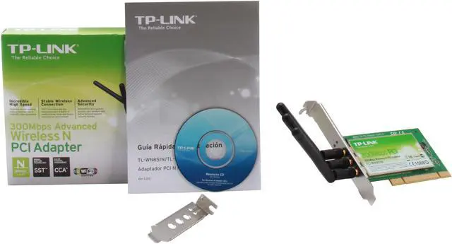 Alt view image 5 of 5 - TP-LINK TL-WN951N Wireless N300 Advanced PCI Adapter, 300Mbps, w/WPS Button, IEEE 802.1b/g/n, WEP/WPA/WPA2