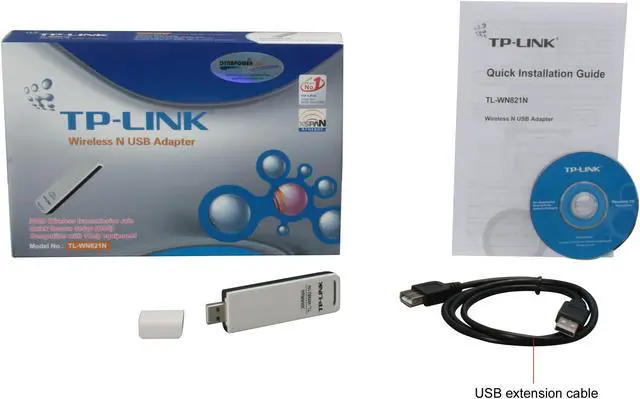 Alt view image 4 of 4 - TP-LINK TL-WN821N Wireless N300 USB Adapter, 300 Mbps, w/ WPS Button IEEE 802.1b/g/n, WEP / WPA / WPA2, Plug & Play in Windows 10 (32 bit & 64 bit)