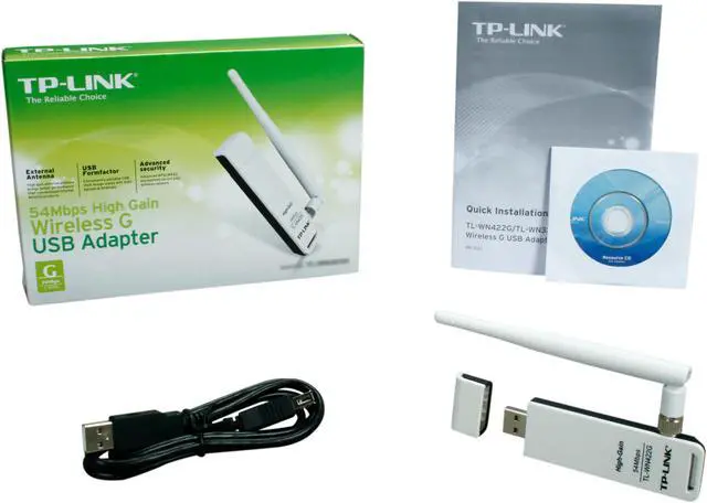 Alt view image 4 of 4 - TP-Link TL-WN422G High Gain Wireless Adapter IEEE 802.11b/g USB 2.0 Up to 54Mbps Wireless Data Rates
