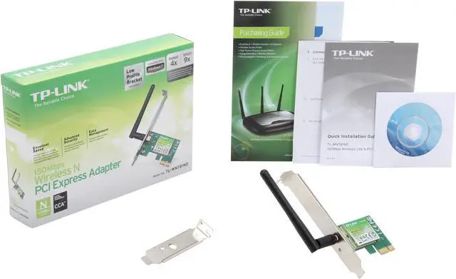 Alt view image 5 of 5 - TP-LINK TL-WN781ND Wireless N150 PCI Express Adapter, 150Mbps, IEEE 802.1b/g/n, WEP/WPA/WPA2
