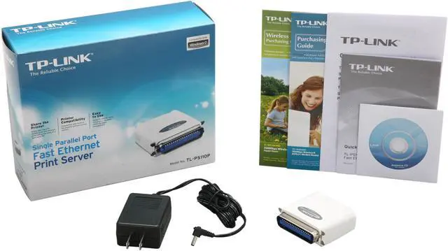 Alt view image 6 of 6 - TP-Link TL-PS110P Fast Ethernet Print Server RJ45 Parallel