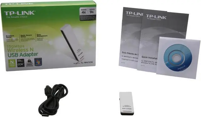 Alt view image 5 of 5 - TP-LINK TL-WN721N Wireless N150 USB Adapter, 150Mbps, w/WPS Button, IEEE 802.11b/g/n, WEP, WPA/WPA2