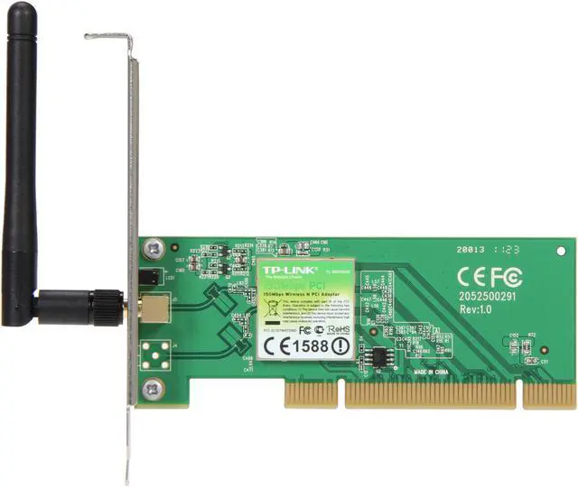 Alt view image 3 of 4 - TP-LINK TL-WN751ND Wireless N150 PCI Adapter, 150Mbps, IEEE 802.11b/g/n, WEP, WPA/WPA2