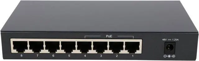 Alt view image 4 of 6 - TP-Link 8 Port Fast Ethernet 10/100Mbps PoE Switch | 4 PoE Ports @57W | Desktop | Plug & Play | Sturdy Metal w/ Shielded Ports | Fanless | Limited Lifetime Protection | Unmanaged (TL-SF1008P)