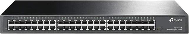 TP-Link 48 Port Gigabit Ethernet Switch | Plug and Play | Sturdy Metal w/  Shielded Ports | Rackmount | Fanless | Lifetime Protection | Traffic  Optimization | Unmanaged (TL-SG1048)